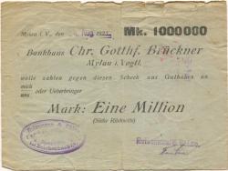 Reichenbach - Reißmann, J. & Söhne, Kammgarn-Spinnerei, Spinnmühle - 24.8.1923 - 1 Million Mark