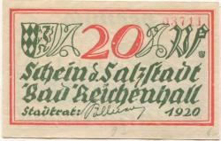 Reichenhall (Bad) - Stadt - 1920 - 20 Pfennig