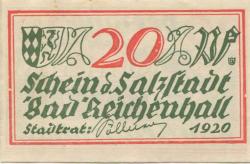 Reichenhall (Bad) - Stadt - 1920 - 20 Pfennig