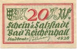 Reichenhall (Bad) - Stadt - 1920 - 20 Pfennig