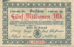 Reichenhall (Bad) - Stadt - 27.8.1923 - 5 Millionen Mark