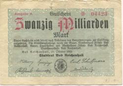 Reichenhall (Bad) - Stadt - 26.10.1923 - 20 Milliarden Mark