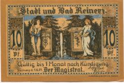 Reinerz (Bad) (heute: PL-Duszniki-Zdrój) - Stadt - 1.6.1921 - 10 Pfennig