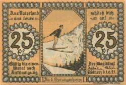 Reinerz (Bad) (heute: PL-Duszniki-Zdrój) - Stadt - 1.6.1921 - 25 Pfennig