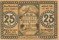 Reinerz (Bad) (heute: PL-Duszniki-Zdrój) - Stadt - 1.6.1921 - 25 Pfennig