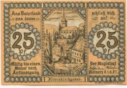 Reinerz (Bad) (heute: PL-Duszniki-Zdrój) - Stadt - 1.6.1921 - 25 Pfennig