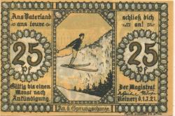 Reinerz (Bad) (heute: PL-Duszniki-Zdrój) - Stadt - 1.7.1921 - 25 Pfennig