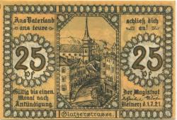 Reinerz (Bad) (heute: PL-Duszniki-Zdrój) - Stadt - 1.7.1921 - 25 Pfennig