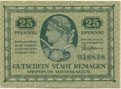 Remagen - Stadt - 1.1.1921 - 25 Pfennig
