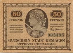 Remagen - Stadt - 1.1.1921 - 50 Pfennig