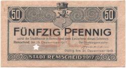 Remscheid - Stadt - 15.12.1917 - 31.12.1919 - 50 Pfennig