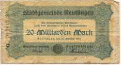 Reutlingen - Stadt - 25.10.1923 - 25 Millarden Mark