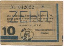 Rheine - Stadt - 15.8.1947 - 10 Pfennig