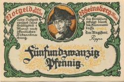 Rheinsberg - Stadt - -- - 25 Pfennig