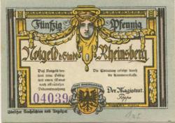 Rheinsberg - Stadt - -- - 50 Pfennig