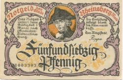 Rheinsberg - Stadt - -- - 75 Pfennig 