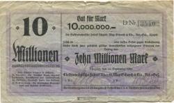 Rheydt (heute: Mönchengladbach) - Schorch, Max, & Co, Elektrotechnische Fabrik AG - 14.9.1923 - 20 Millionen Mark