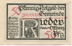 Rieder (heute: Ballenstedt) - 1.9.1921 - 50 Pfennig 