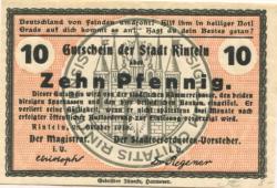 Rinteln - Stadt - 25.10.1918 - 10 Pfennig 