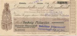 Rinteln - Stoevesandt, Gebrüder, KaA - 3.11.1923 - 60 Milliarden Mark 