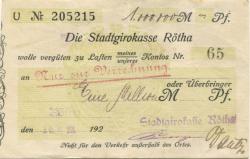 Rötha - Stadtgirokasse - 10.8.1923 - 1 Million Mark