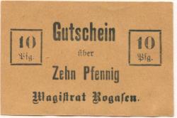 Rogasen (heute: PL-Rogozno) - Stadt - -- - 10 Pfennig