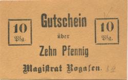 Rogasen (heute: PL-Rogozno) - Stadt - -- - 10 Pfennig