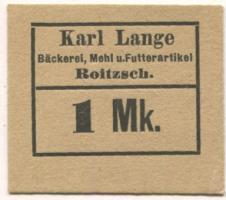 Roitzsch (heute: Sandersdorf-Brehna) - Lange, Karl, Bäckerei, Mehl und Futterartikel - -- - 1 Mark