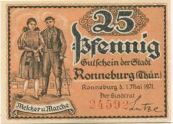Ronneburg - Stadt - 1.5.1921 - 25 Pfennig