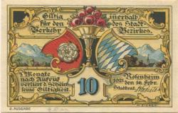 Rosenheim - Stadt - 16.2.1921 - 10 Pfennig