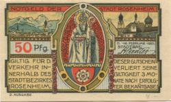 Rosenheim - Stadt - 16.2.1921 - 50 Pfennig