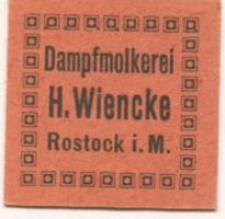 Rostock - Wiencke, H., Dampfmolkerei - - 31.3.1921 - 2 Pfennig