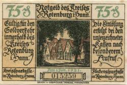 Rotenburg - Kreissparkasse und Fleckensparkasse - 1.1.1921 - 75 Pfennig