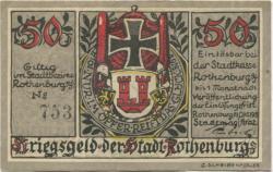 Rothenburg - Stadt - 1.10.1918 - 50 Pfennig