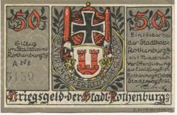 Rothenburg - Stadt - 1.10.1918 - 50 Pfennig