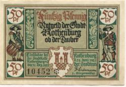 Rothenburg - Stadt - 24.6.1921 - 50 Pfennig