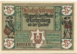 Rothenburg - Stadt - 24.6.1921 - 50 Pfennig