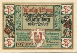 Rothenburg - Stadt - 24.6.1921 - 50 Pfennig