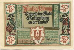 Rothenburg - Stadt - 24.6.1921 - 50 Pfennig