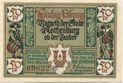 Rothenburg - Stadt - 24.6.1921 - 50 Pfennig