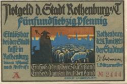 Rothenburg - Stadt - 24.6.1921 - 75 Pfennig
