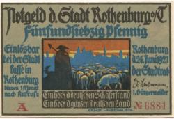 Rothenburg - Stadt - 24.6.1921 - 75 Pfennig