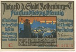 Rothenburg - Stadt - 24.6.1921 - 75 Pfennig