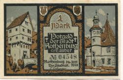 Rothenburg - Stadt - 24.6.1921 - 1 Mark 