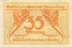Ruhpolding - Gemeinde - 5.4.1921 - 1.1.1922 - 35 Pfennig 