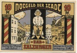 Salzungen (Bad) - Stadt - 10.6.1921 - 10 Pfennig