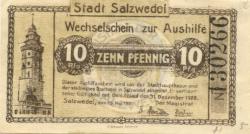 Salzwedel - Stadt - 15.5.1917 - 31.12.1920 - 10 Pfennig