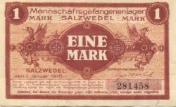 Salzwedel - Mannschafts-Gefangenenlager - 1.11.1916 - 1 Mark