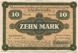 Salzwedel - Mannschafts-Gefangenenlager - 1.11.1916 - 10 Mark