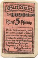 Salzwedel - Ramelow, Gustav, Manufakturwaren, Herren- und Damen-Konfektion, Damen-Putz - 1.3.1921 - 5 Pfennig